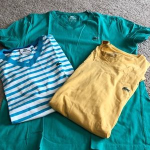 Three Lacoste men’s T-shirt’s size 5 short sleeve